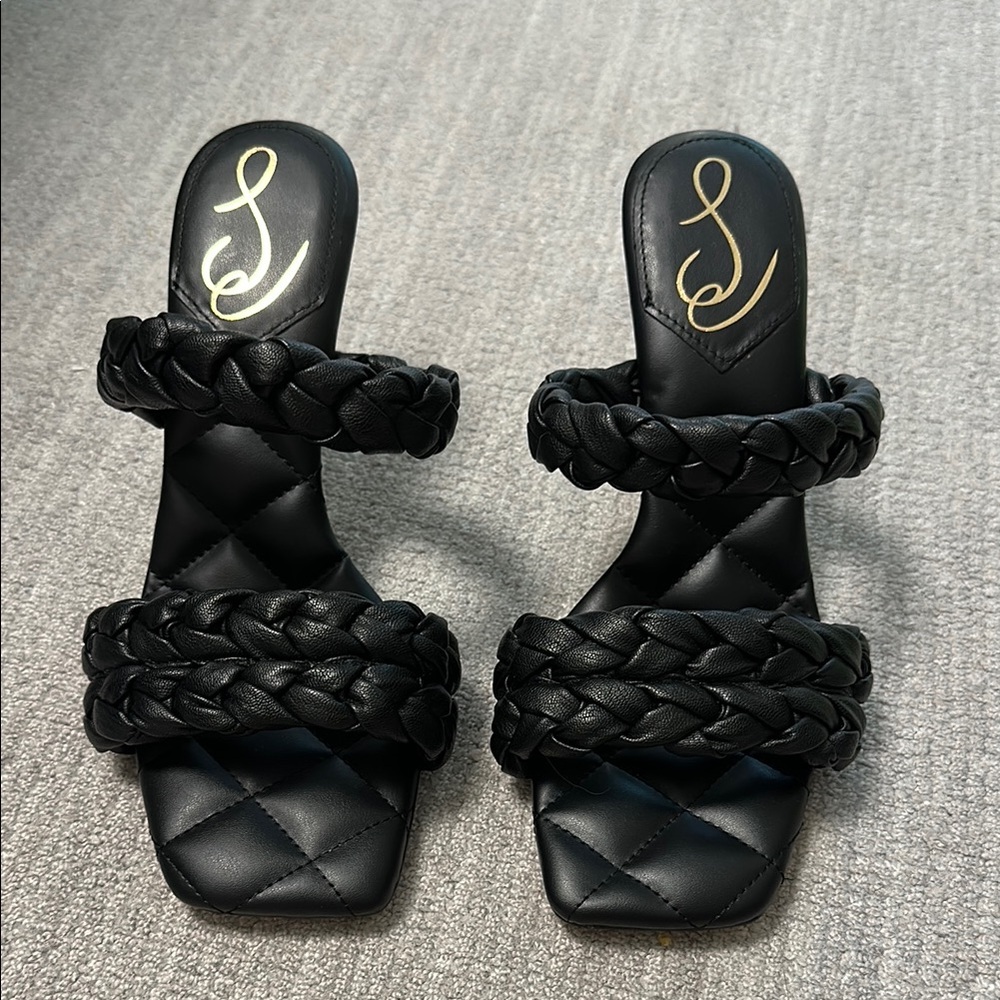 Stylish Black Braided Women's Sandals- Sam Edelman Megan Sandal